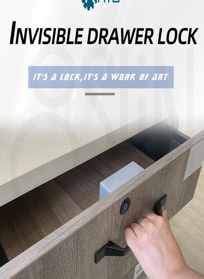 Ostin قفل خزانة إلكتروني ذكي من أوستين، قفل باب خزانة مخفي بتقنية RFID، قفل درج بمستشعر بطاقة/بطاقة، قفل باب خزانة مخفي بتقنية RFID - Image 3